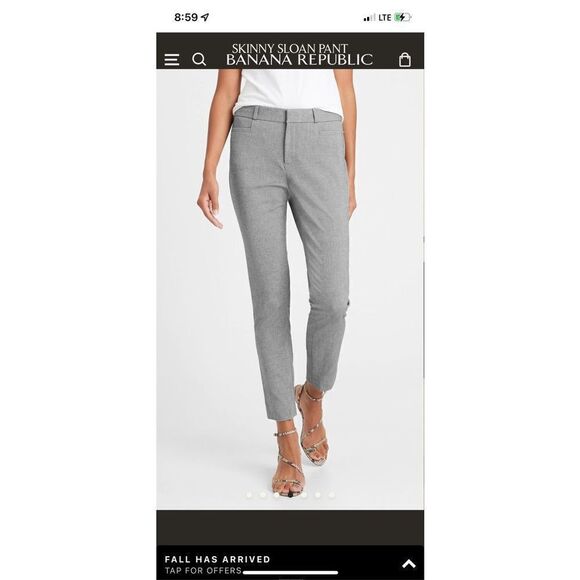 Banana Republic Sloan Dress Pant Grey Size 4 - Picture 2 of 6